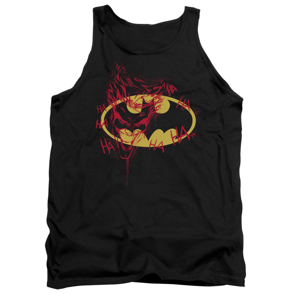 Batman Comics Joker Graffiti Men's 18/1 Cotton Tank Top