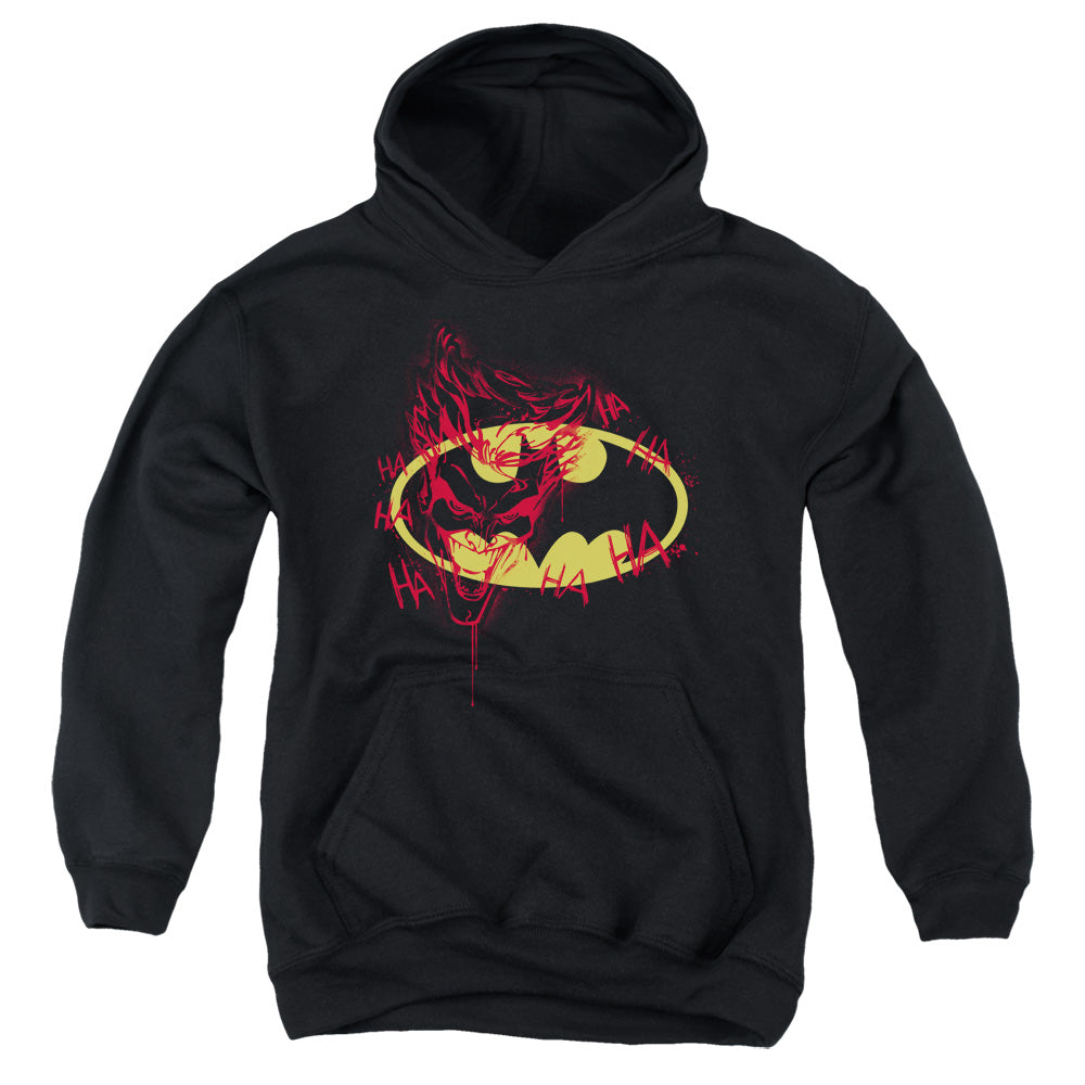 Batman Comics Joker Graffiti Youth Cotton Poly Pull-Over Hoodie