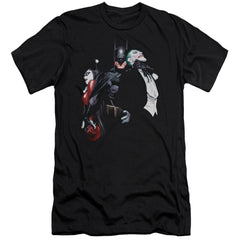 Batman Comics Joker Harley Choke Men's Ultra-Soft 30/1 Cotton Slim Short-Sleeve T-Shirt