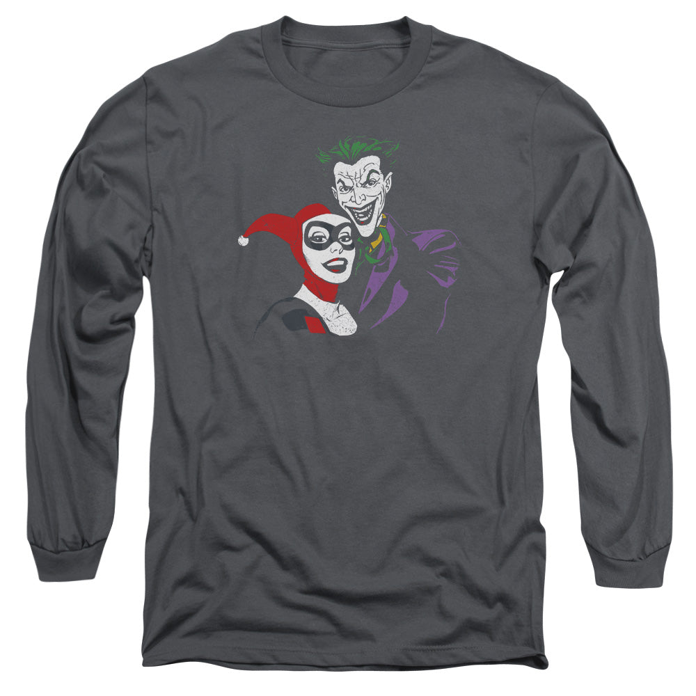 Batman Comics Joker & Harley Men's 18/1 Cotton Long-Sleeve T-Shirt