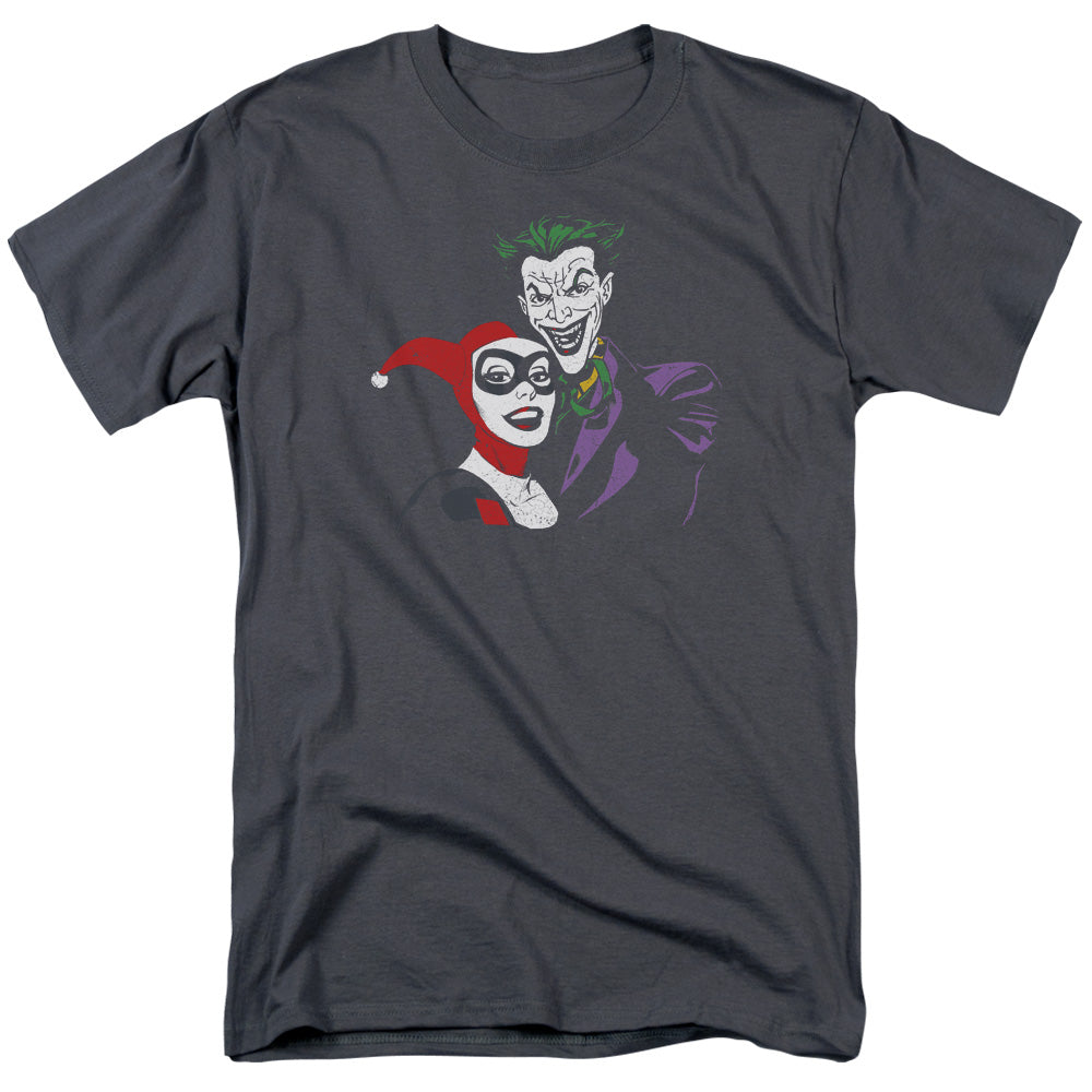 Batman Comics Joker & Harley Men's 18/1 Cotton Short-Sleeve T-Shirt