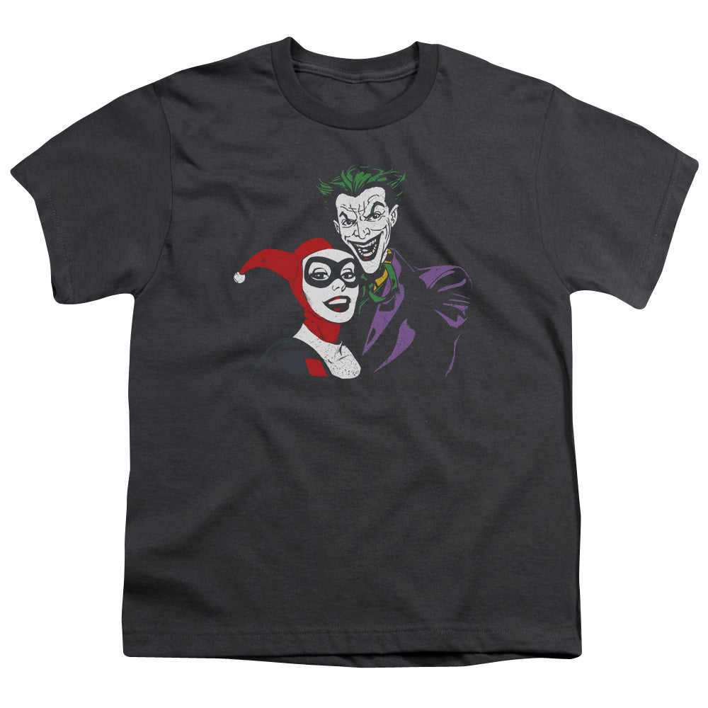 Batman Comics Joker & Harley Youth 18/1 100% Cotton Short-Sleeve T-Shirt