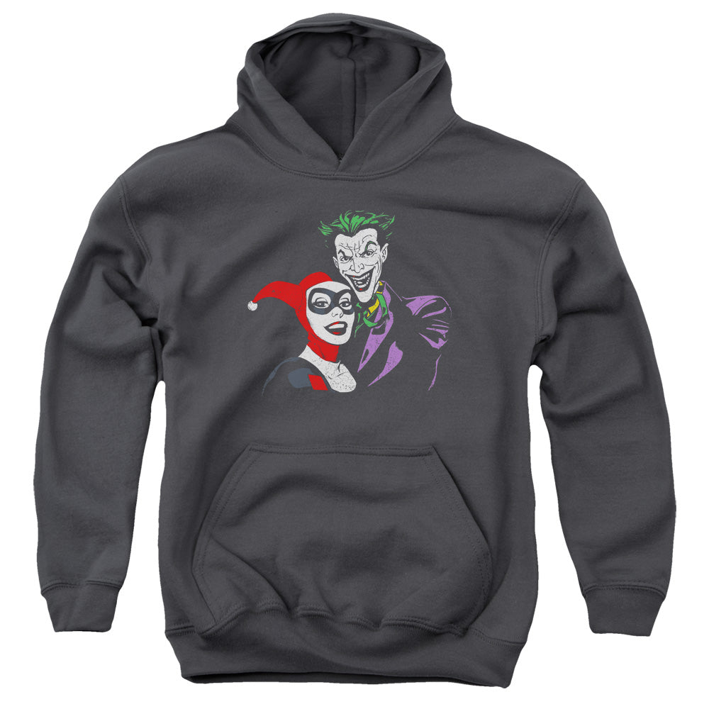 Batman Comics Joker & Harley Youth Cotton Poly Pull-Over Hoodie