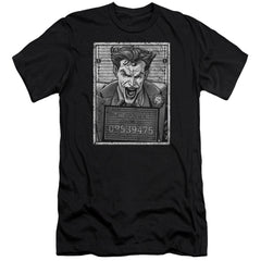 Batman Comics Joker Inmate Men's Ultra-Soft 30/1 Cotton Slim Short-Sleeve T-Shirt