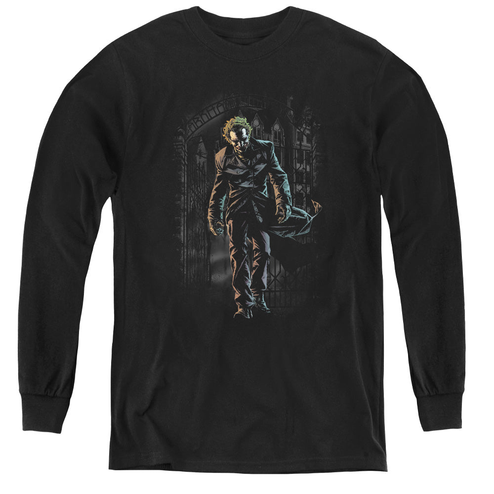 Batman Comics Joker Leaves Arkham Youth Long-Sleeve T-Shirt