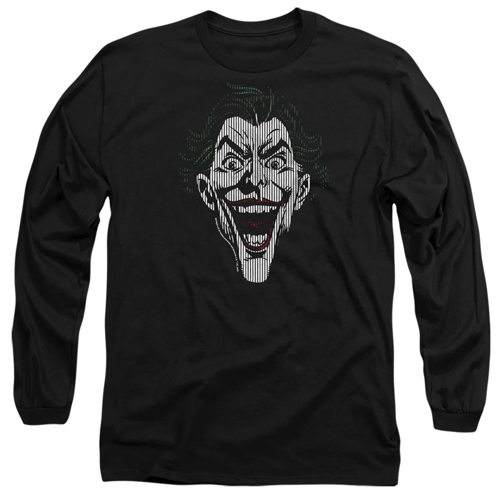 Batman Comics Joker Lines Men's 18/1 Cotton Long-Sleeve T-Shirt