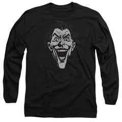 Batman Comics Joker Lines Men's 18/1 Cotton Long-Sleeve T-Shirt
