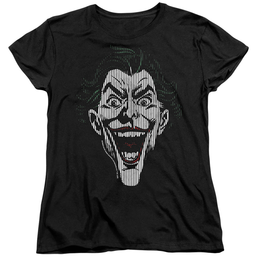 Batman Comics Joker Lines Women's 18/1 Cotton Short-Sleeve T-Shirt