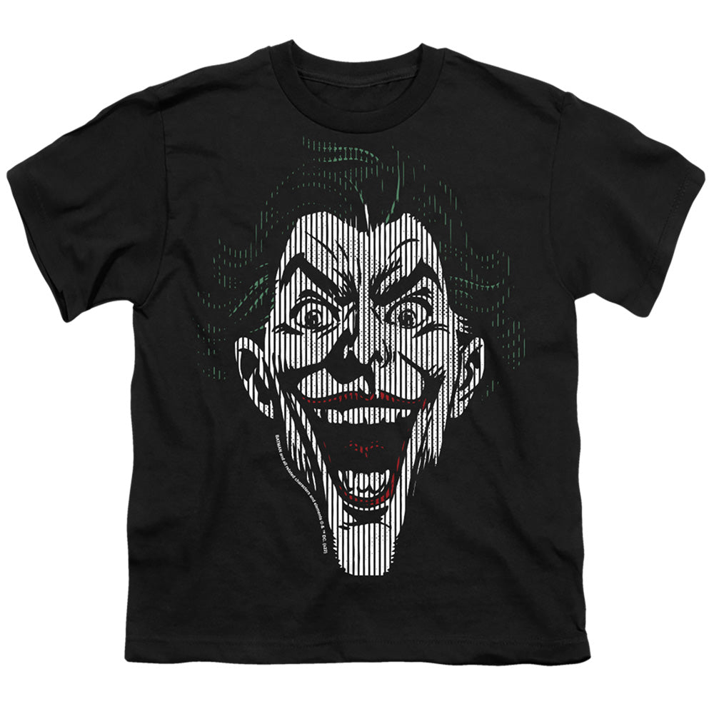 Batman Comics Joker Lines Youth 18/1 100% Cotton Short-Sleeve T-Shirt