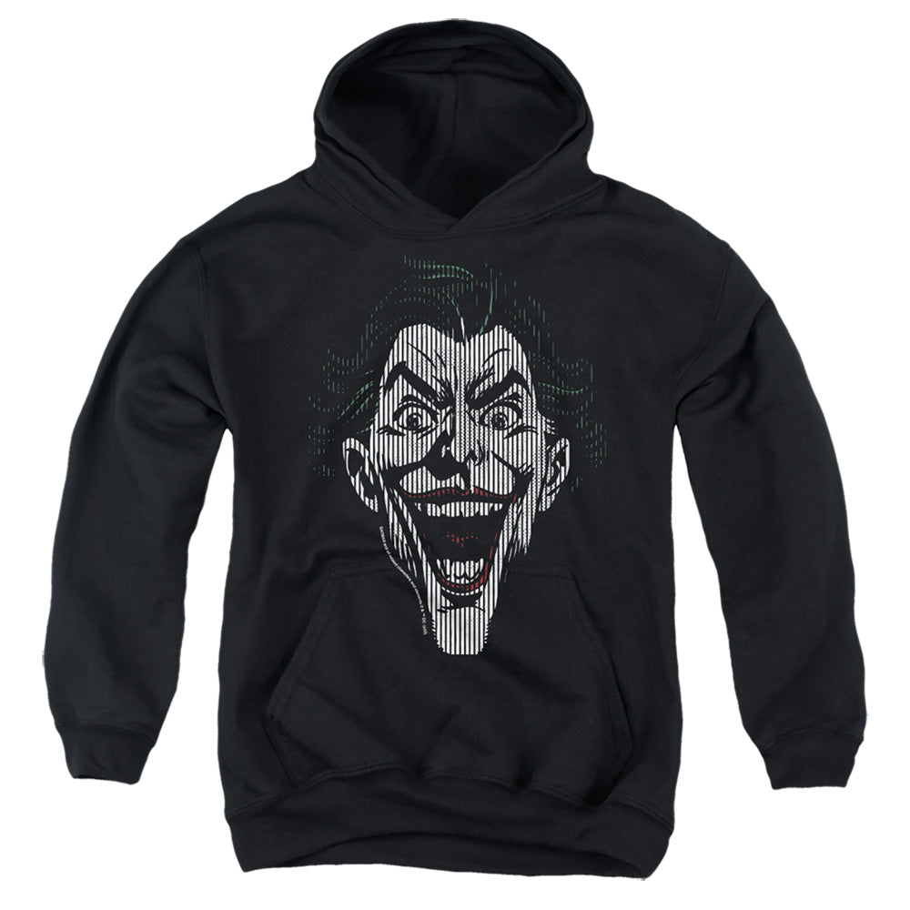 Batman Comics Joker Lines Youth Cotton Poly Pull-Over Hoodie