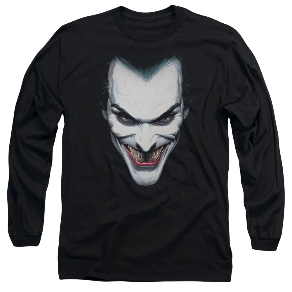 Batman Comics Joker Portrait Men's 18/1 Cotton Long-Sleeve T-Shirt