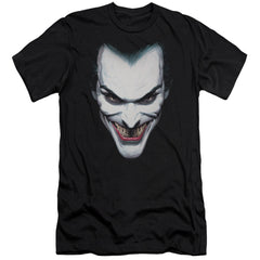 Batman Comics Joker Portrait Men's Ultra-Soft 30/1 Cotton Slim Short-Sleeve T-Shirt