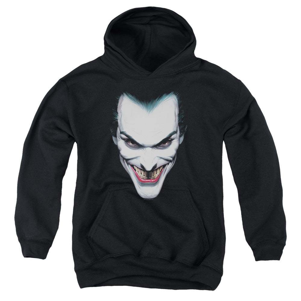 Batman Comics Joker Portrait Youth Cotton Poly Pull-Over Hoodie