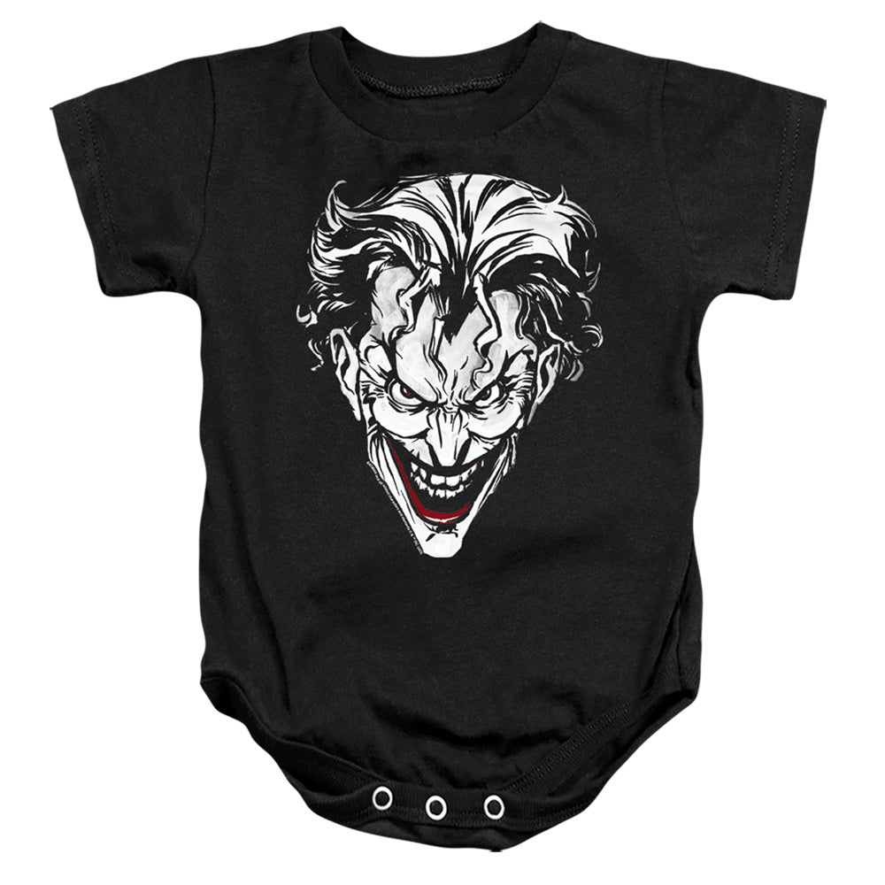Batman Comics Joker Red On Black Infant's Cotton SS Snapsuit