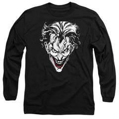 Batman Comics Joker Red On Black Men's 18/1 Cotton Long-Sleeve T-Shirt
