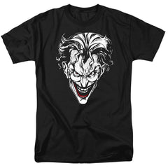 Batman Comics Joker Red On Black Men's 18/1 Cotton Short-Sleeve T-Shirt