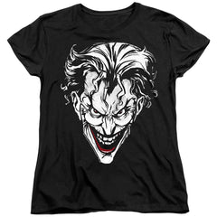 Batman Comics Joker Red On Black Women's 18/1 Cotton Short-Sleeve T-Shirt