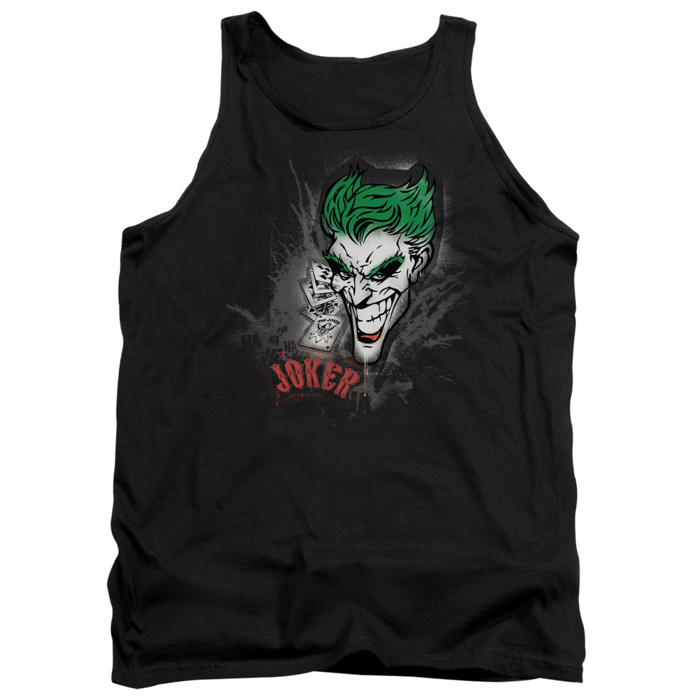 Batman Comics Joker Sprays The City Men's 18/1 Cotton Tank Top