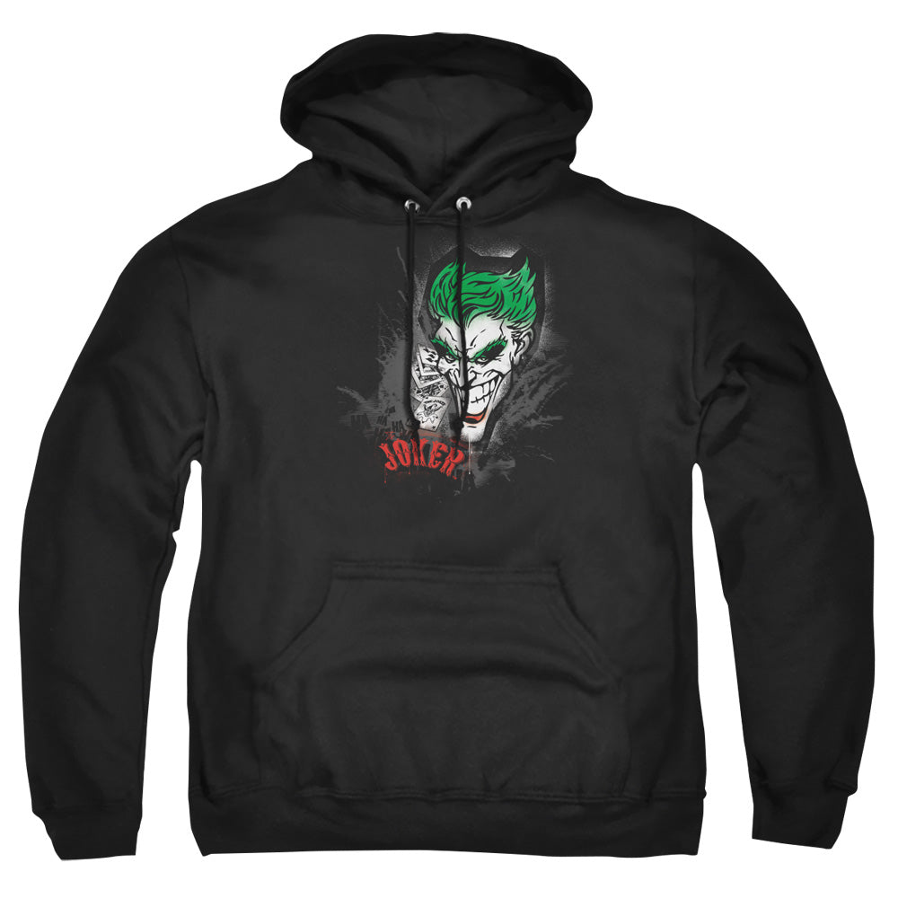Batman Comics Joker Sprays The City Men's Pull-Over 75 25 Poly Hoodie