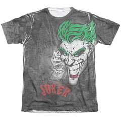 Batman Comics Joker Sprays The City Men's Regular Fit Poly Cotton Short-Sleeve T-Shirt
