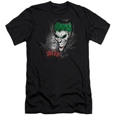 Batman Comics Joker Sprays The City Men's Ultra-Soft 30/1 Cotton Slim Short-Sleeve T-Shirt