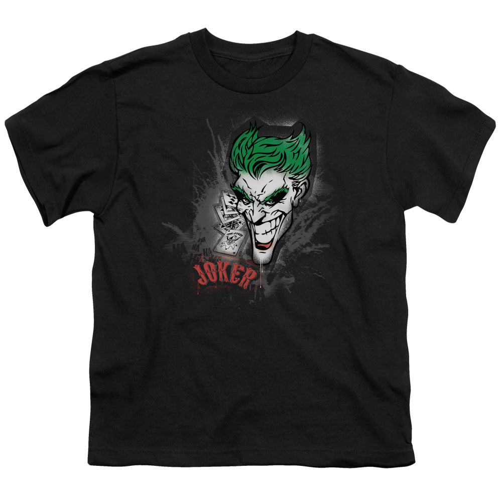 Batman Comics Joker Sprays The City Youth 18/1 100% Cotton Short-Sleeve T-Shirt