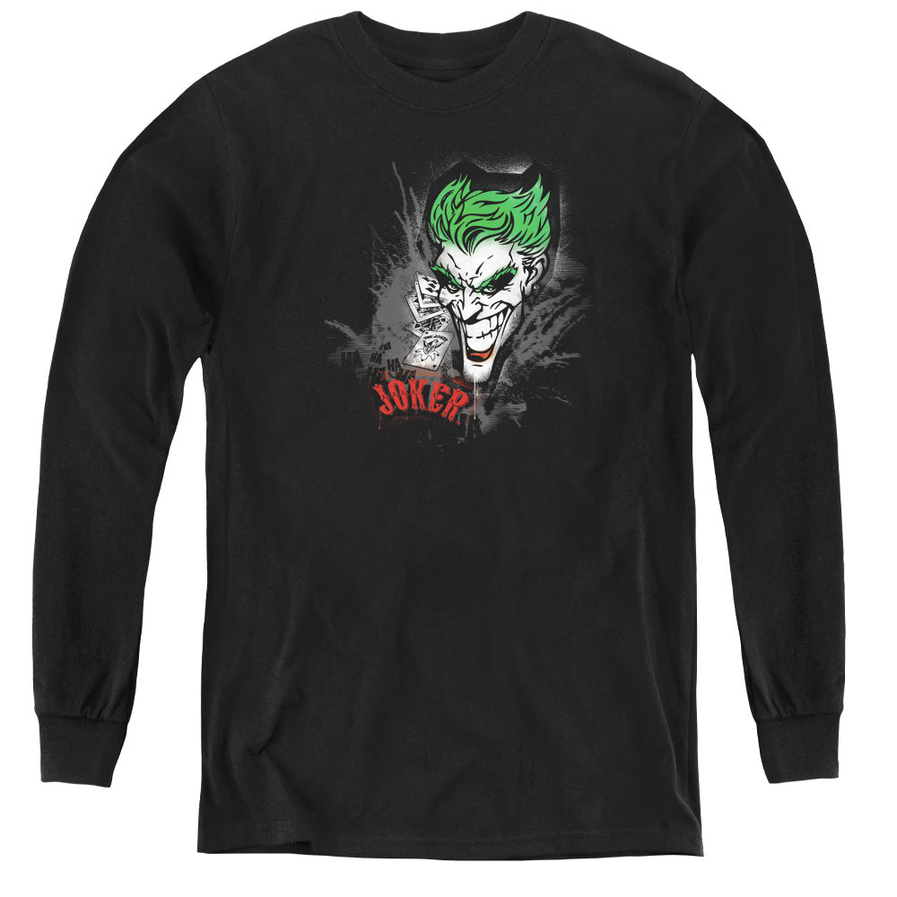 Batman Comics Joker Sprays The City Youth Long-Sleeve T-Shirt