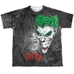 Batman Comics Joker Sprays The City Youth Regular Fit Poly Short-Sleeve T-Shirt