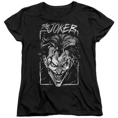 Batman Comics Joker Storm On Black Women's 18/1 Cotton Short-Sleeve T-Shirt
