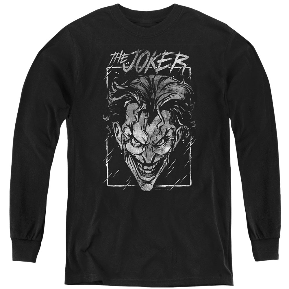 Batman Comics Joker Storm On Black Youth Long-Sleeve T-Shirt
