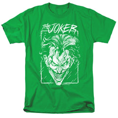 Batman Comics Joker Storm On Green Men's 18/1 Cotton Short-Sleeve T-Shirt