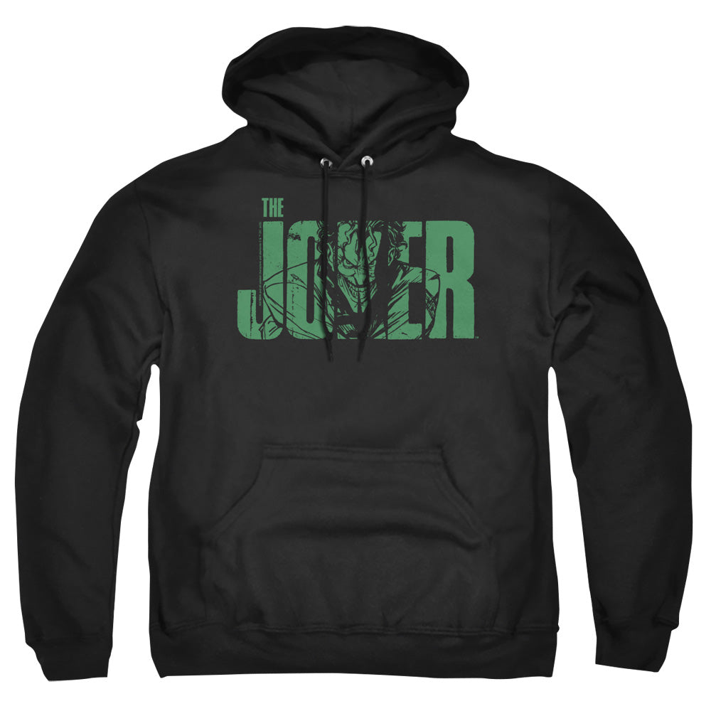 Batman Comics Joker Text On Black Men's Pull-Over 75 25 Poly Hoodie