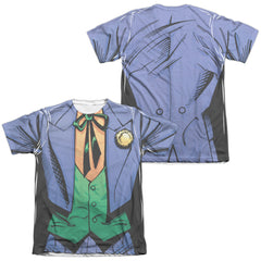 Batman Comics Joker Uniform (Front/Back Print) Men's Regular Fit Poly Cotton Short-Sleeve T-Shirt