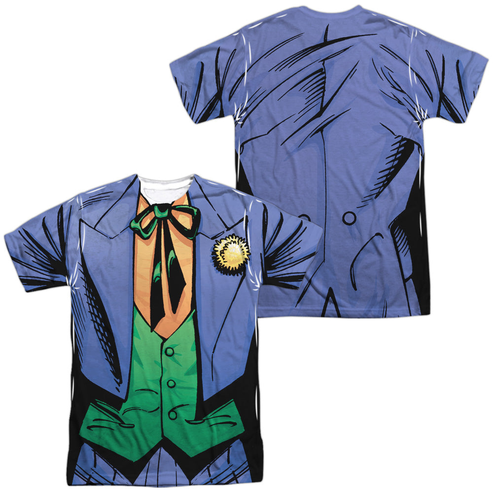 Batman Comics Joker Uniform (Front/Back Print) Men's Regular Fit Polyester Short-Sleeve T-Shirt