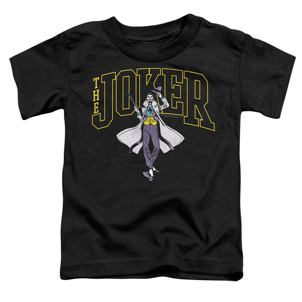 Batman Comics Joker Varsity On Black Toddler 18/1 Cotton Short-Sleeve T-Shirt