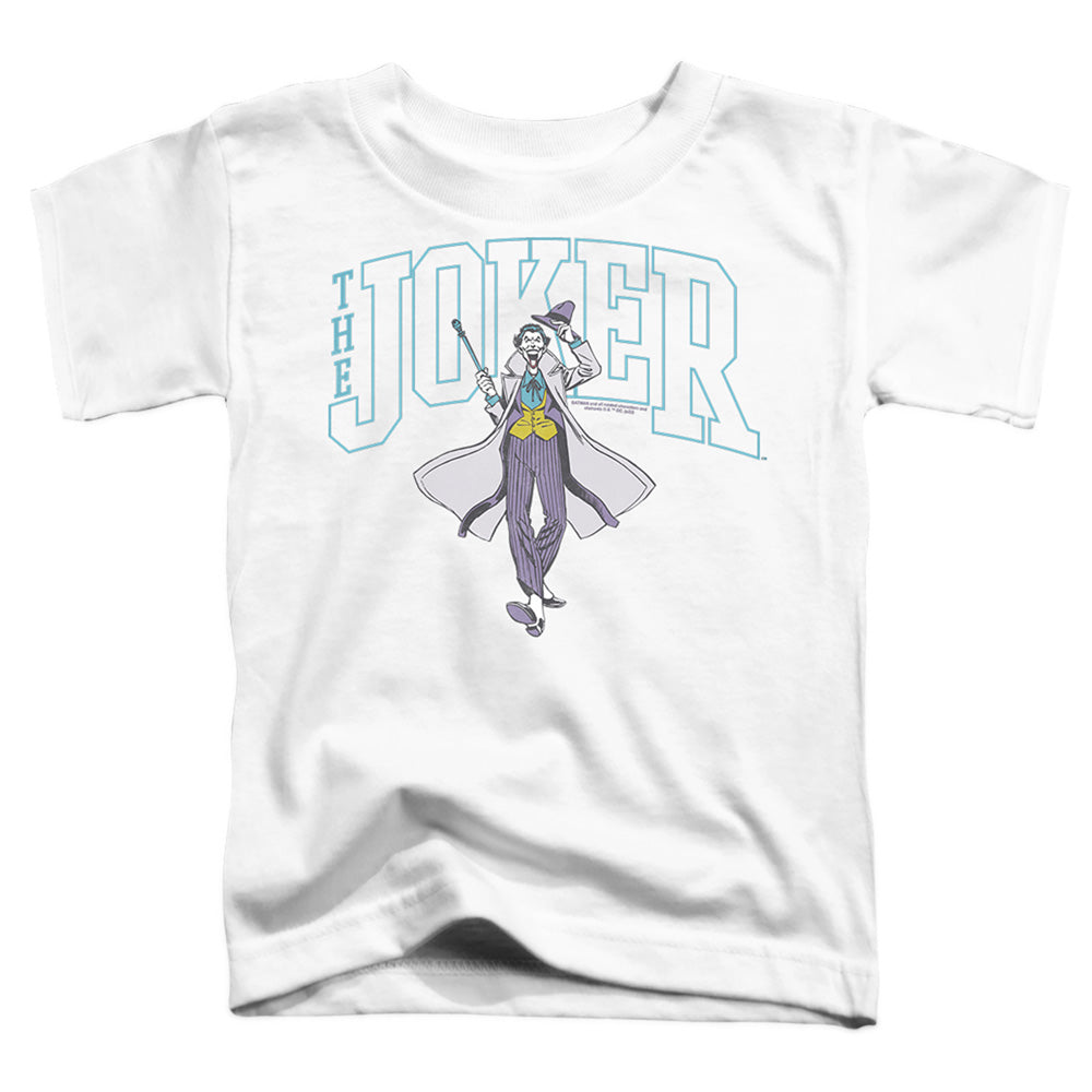 Batman Comics Joker Varsity On White Toddler 18/1 Cotton Short-Sleeve T-Shirt