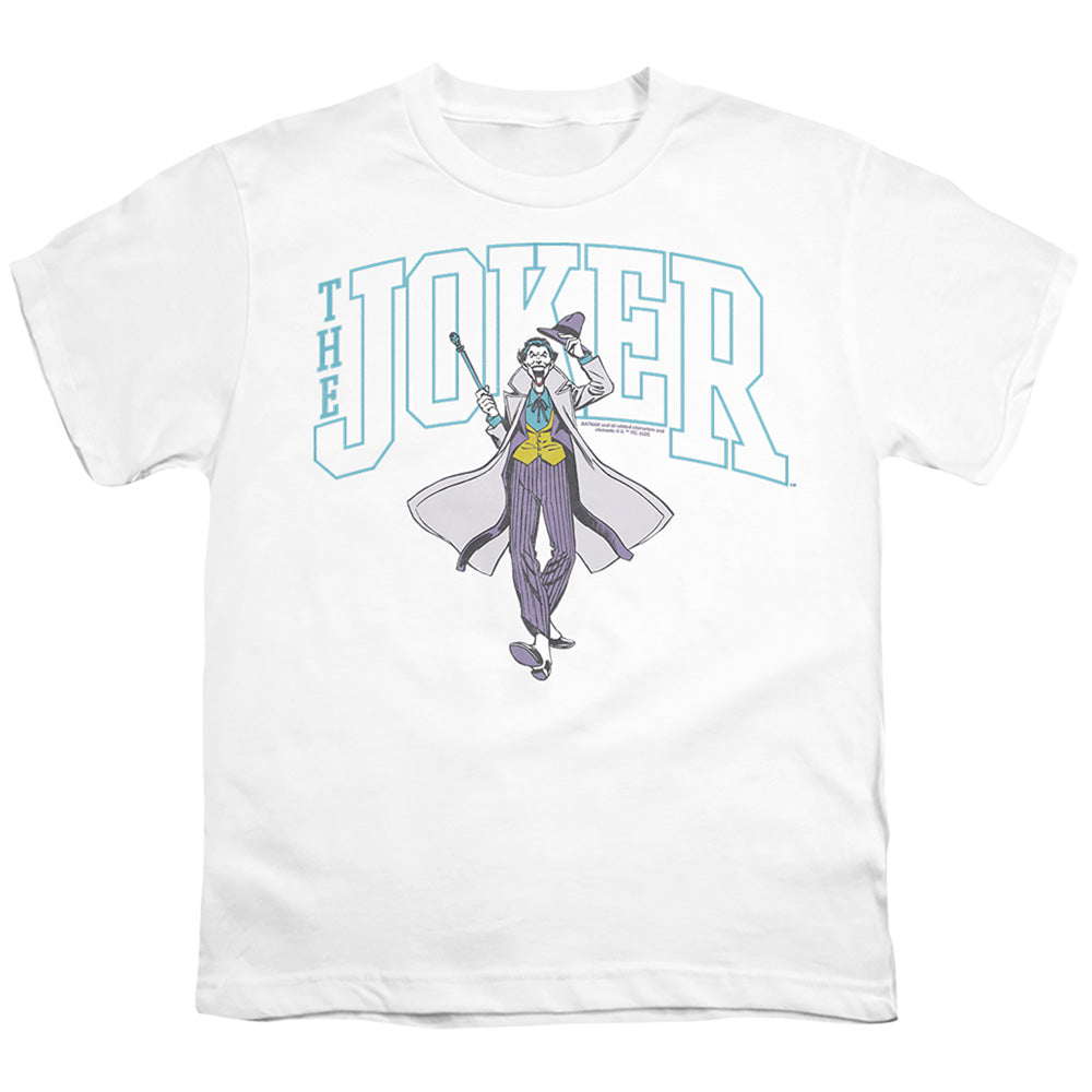 Batman Comics Joker Varsity On White Youth 18/1 100% Cotton Short-Sleeve T-Shirt