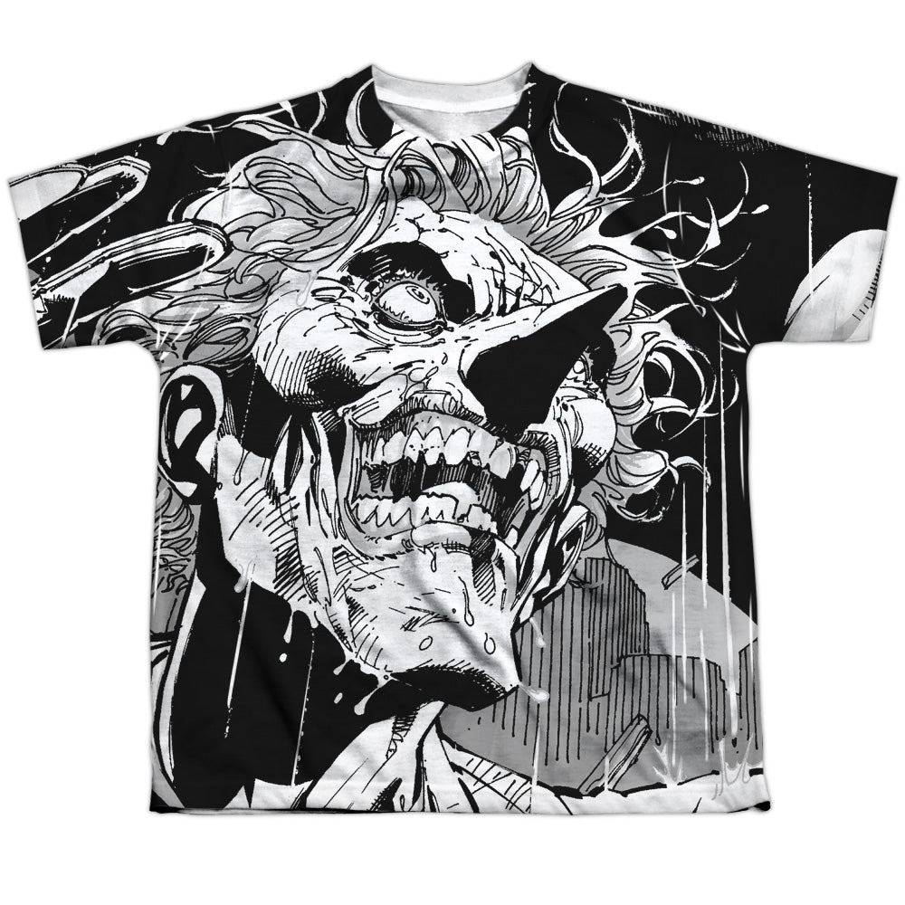 Batman Comics Joker Youth Regular Fit Poly Short-Sleeve T-Shirt