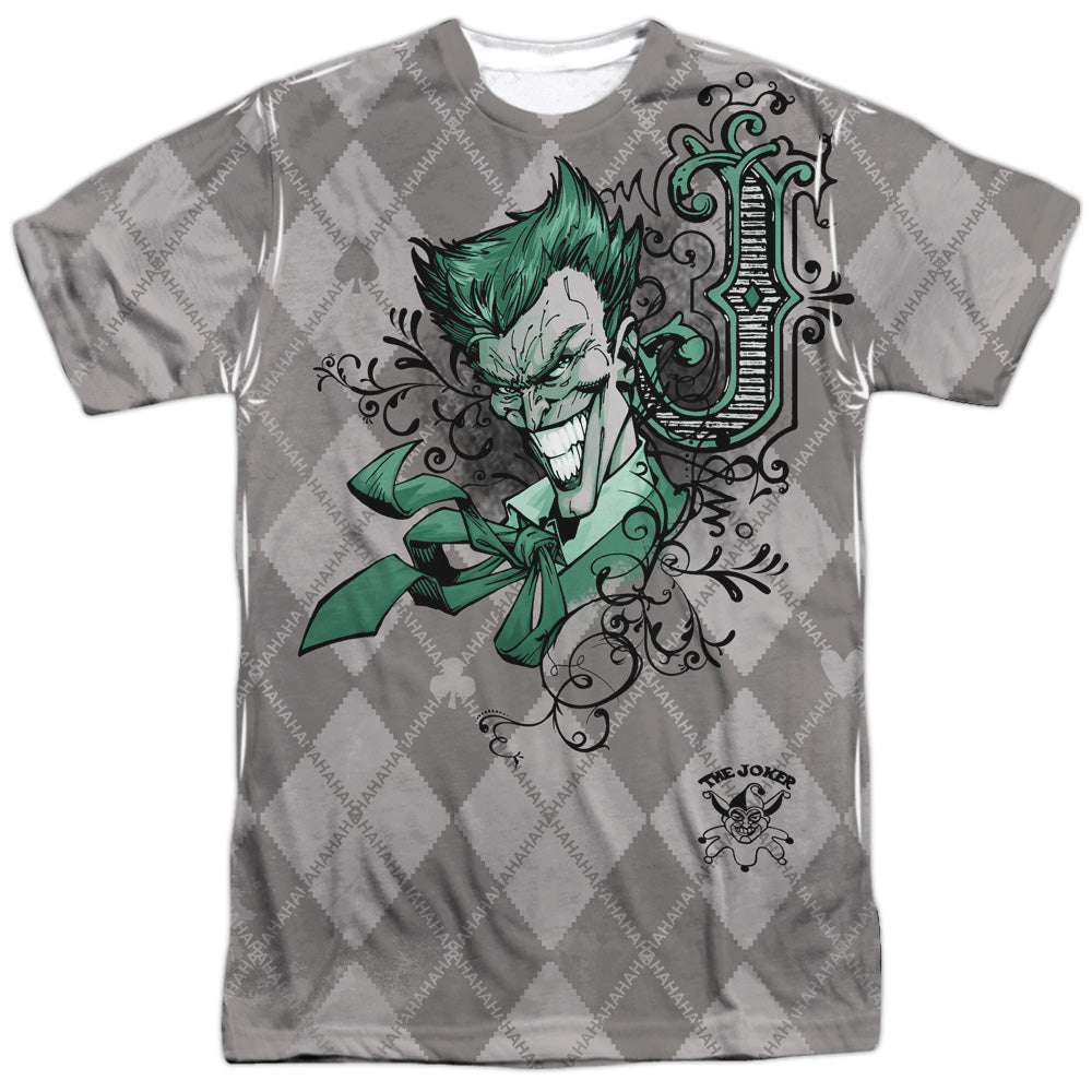 Batman Comics Jokergyle Men's Regular Fit Polyester Short-Sleeve T-Shirt