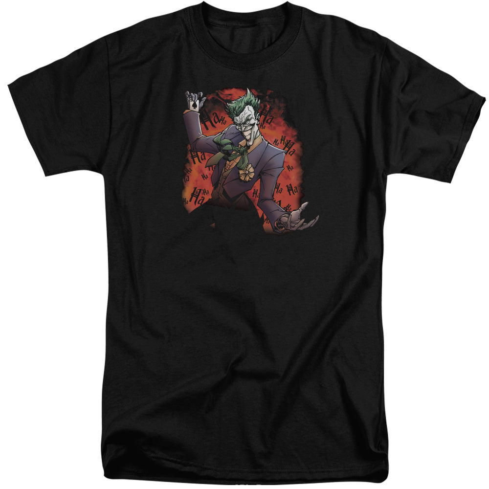 Batman Comics Jokers Ave Men's 18/1 Tall Cotton Short-Sleeve T-Shirt