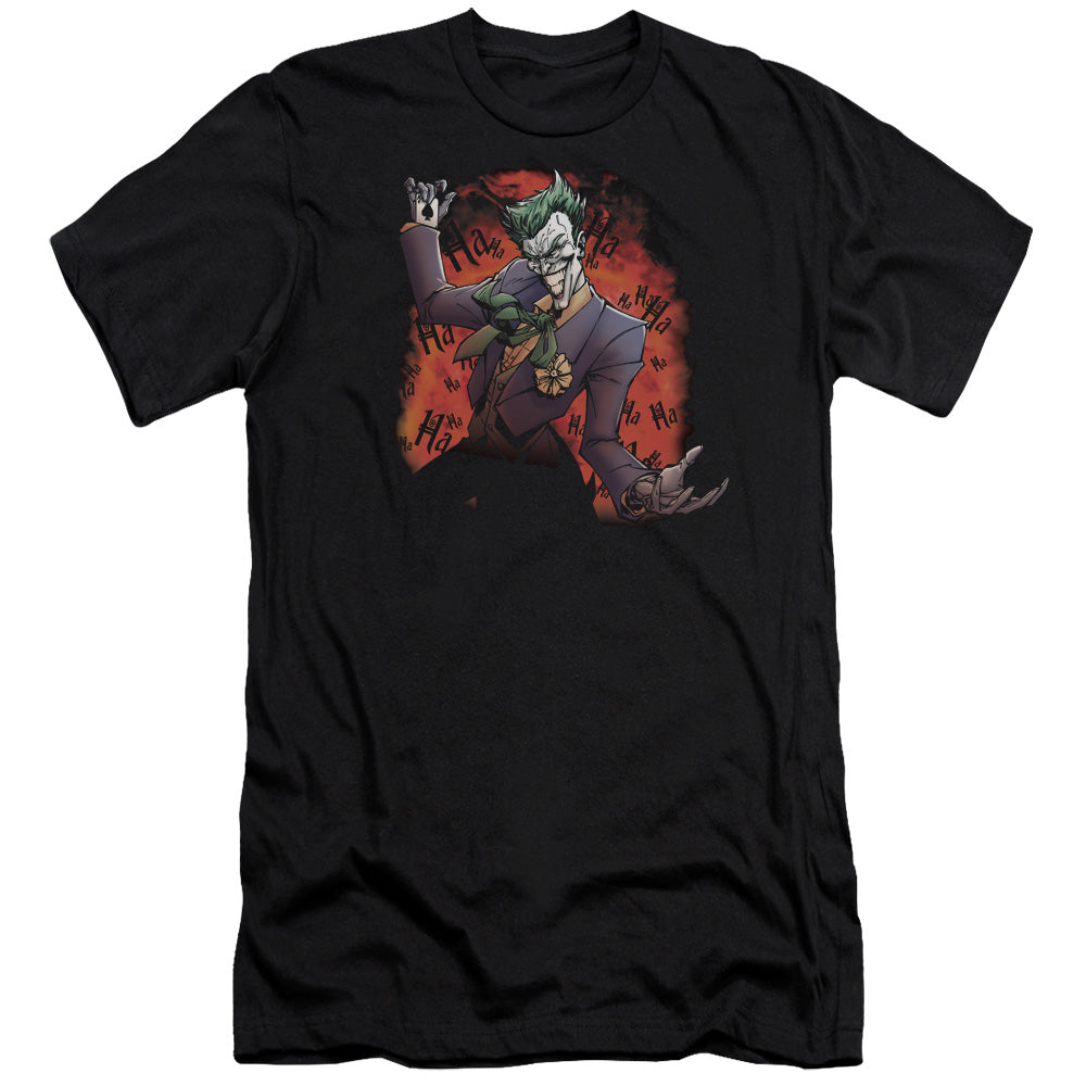 Batman Comics Jokers Ave Men's Ultra-Soft 30/1 Cotton Slim Short-Sleeve T-Shirt