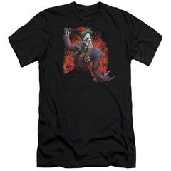 Batman Comics Jokers Ave Men's Ultra-Soft 30/1 Cotton Slim Short-Sleeve T-Shirt