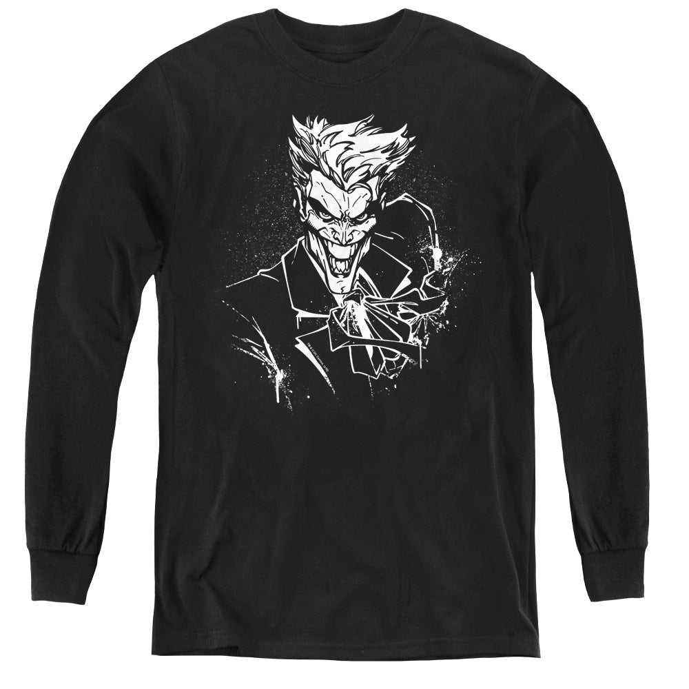 Batman Comics Jokers Splatter Smile Youth Long-Sleeve T-Shirt