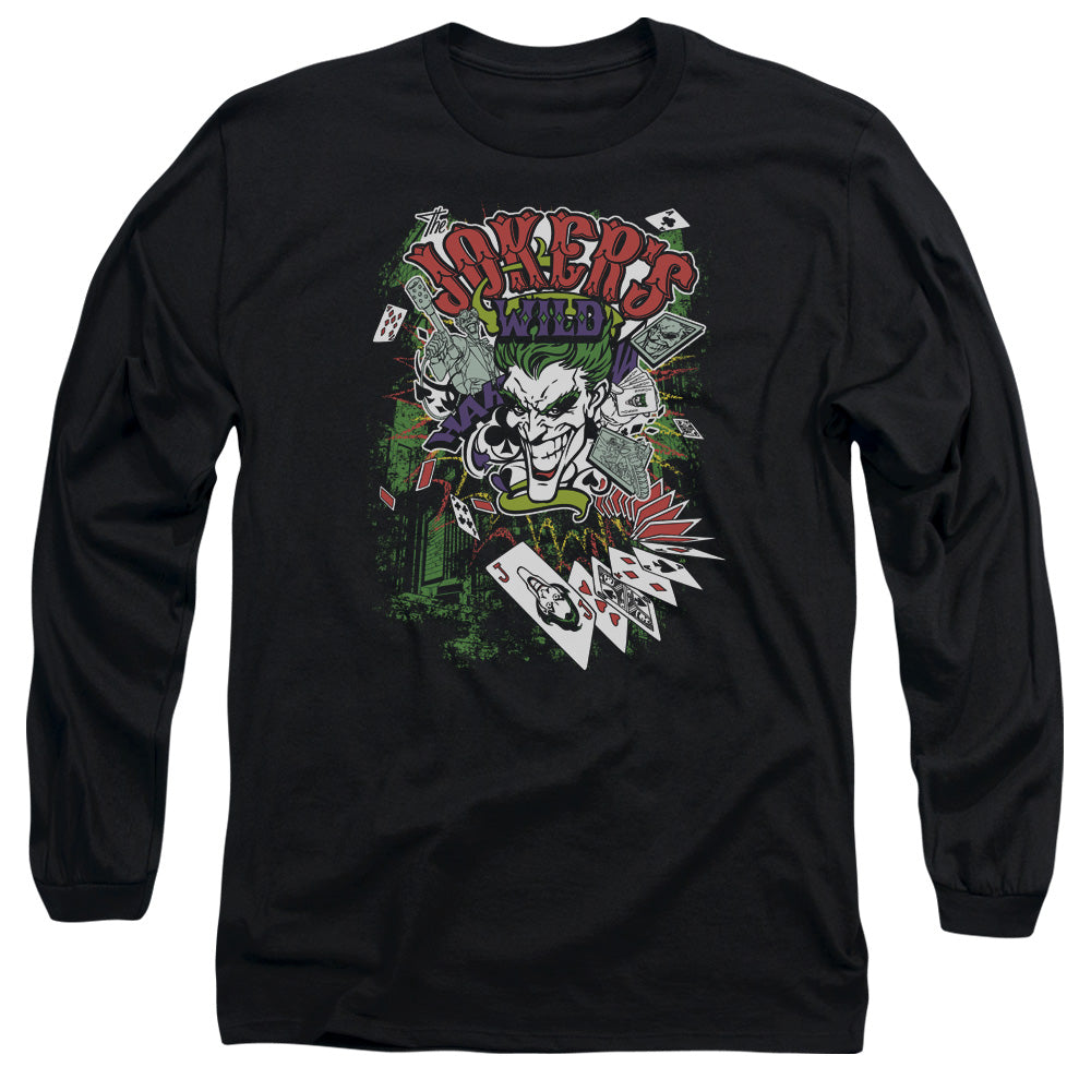 Batman Comics Jokers Wild Men's 18/1 Cotton Long-Sleeve T-Shirt