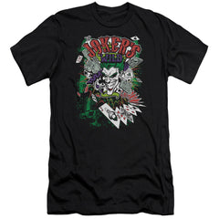 Batman Comics Jokers Wild Men's Ultra-Soft 30/1 Cotton Slim Short-Sleeve T-Shirt