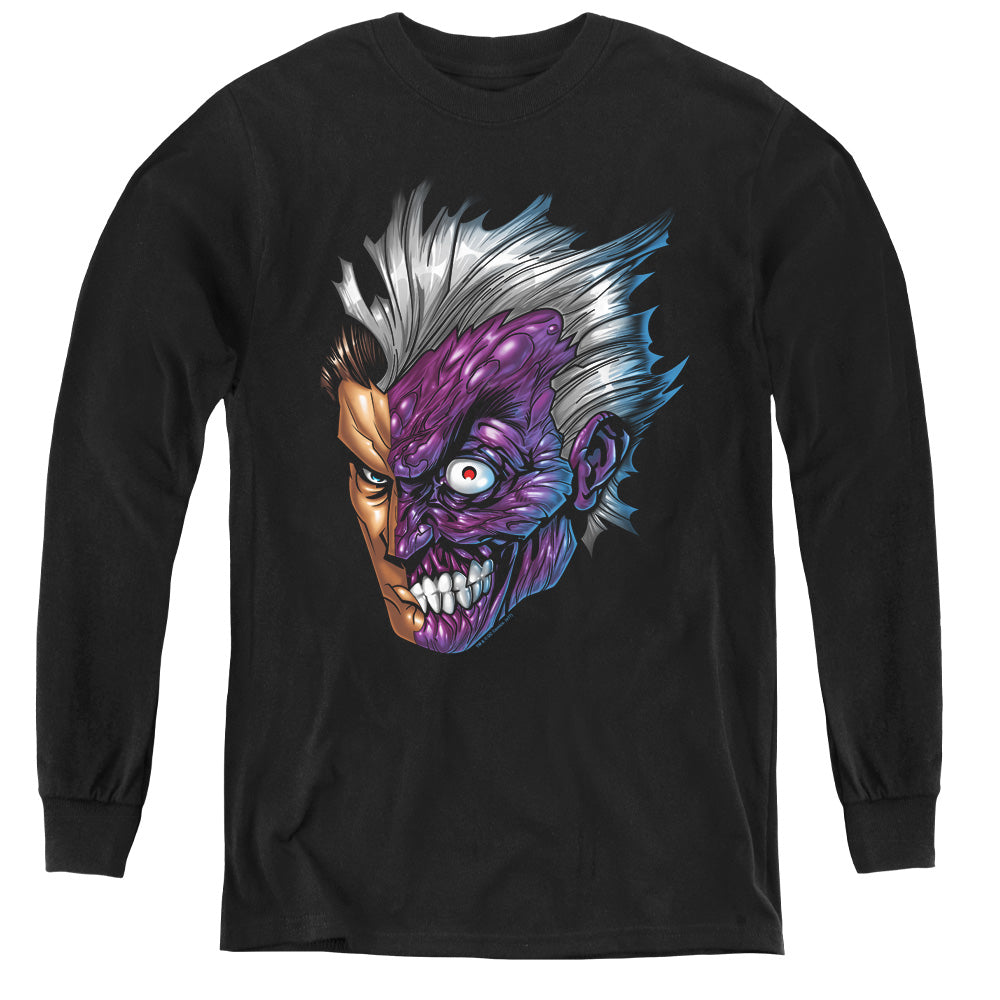 Batman Comics Just Face Youth Long-Sleeve T-Shirt