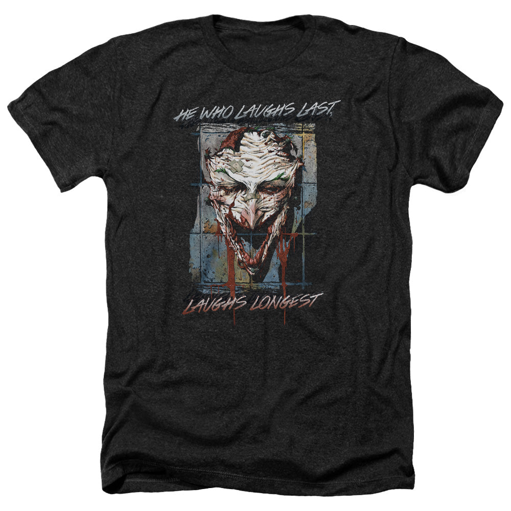 Batman Comics Just For Laughs Men's 30/1 Heather 60 40 Poly Short-Sleeve T-Shirt