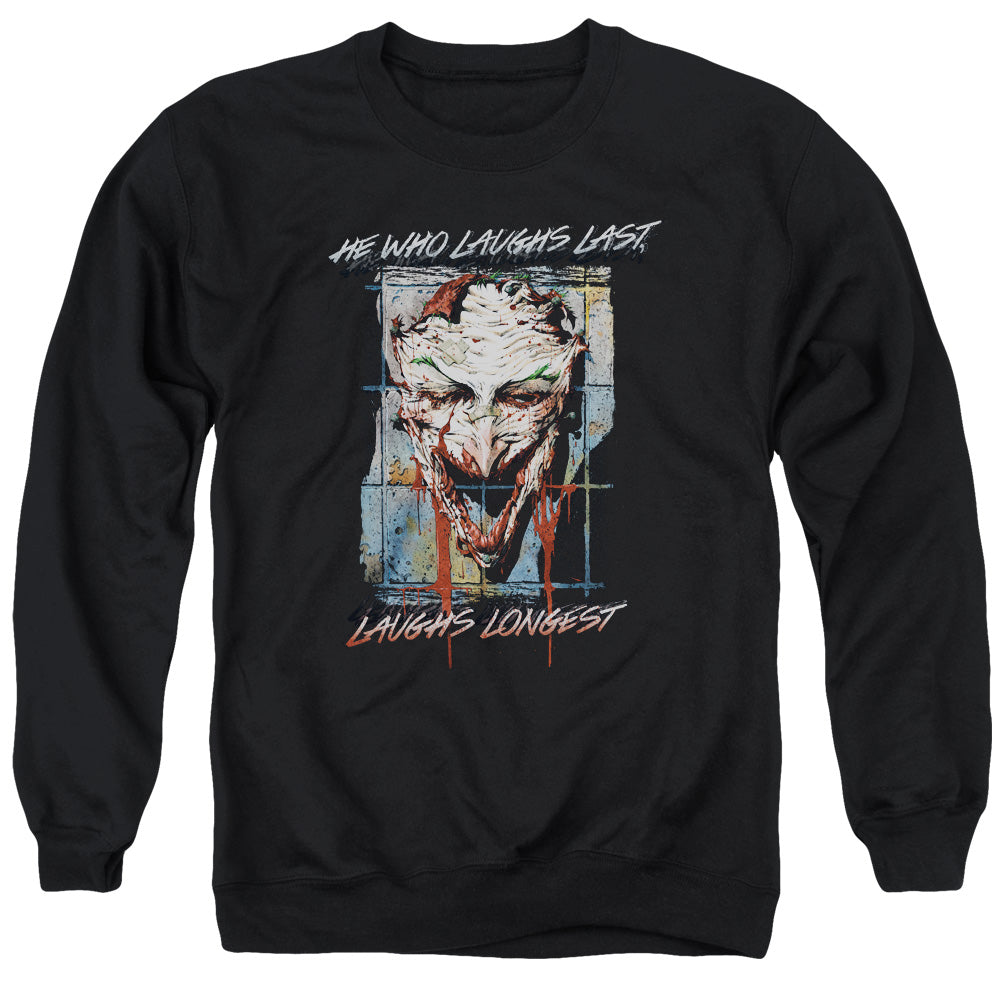 Batman Comics Just For Laughs Men's Crewneck 50 50 Poly Long-Sleeve T-Shirt