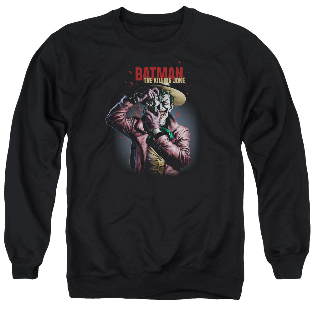 Batman Comics Killing Joke Camera Men's Crewneck 50 50 Poly Long-Sleeve T-Shirt