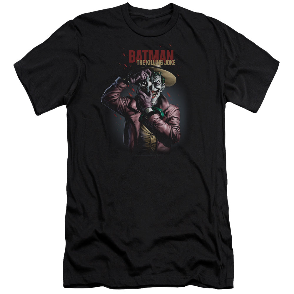 Batman Comics Killing Joke Camera Men's Ultra-Soft 30/1 Cotton Slim Short-Sleeve T-Shirt